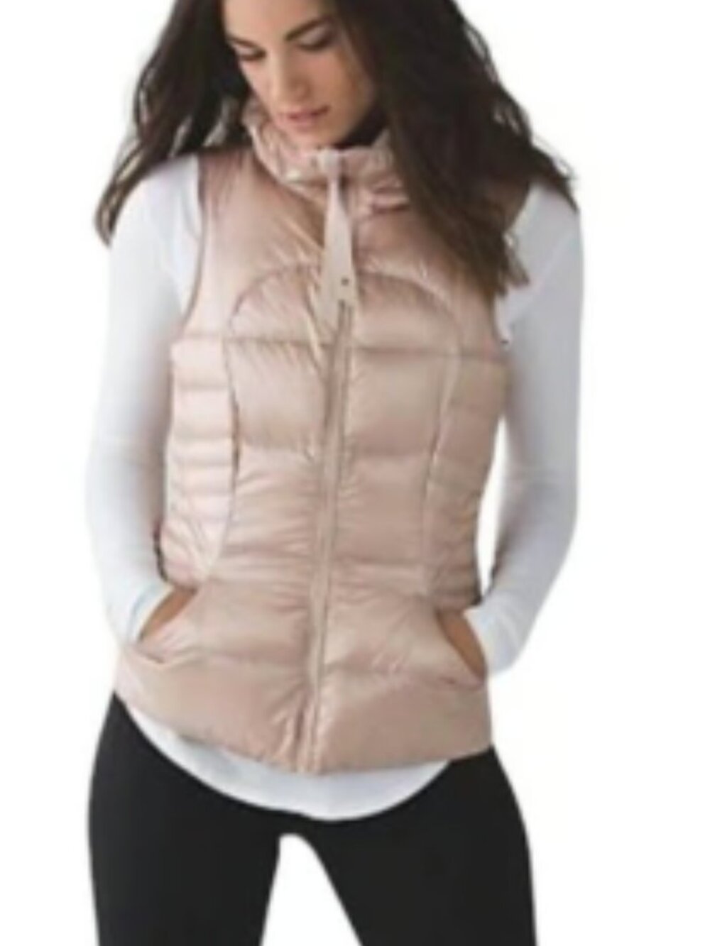 Lululemon "Fluffin' Awesome" Goose Down Puffer Vest in Rose Gold